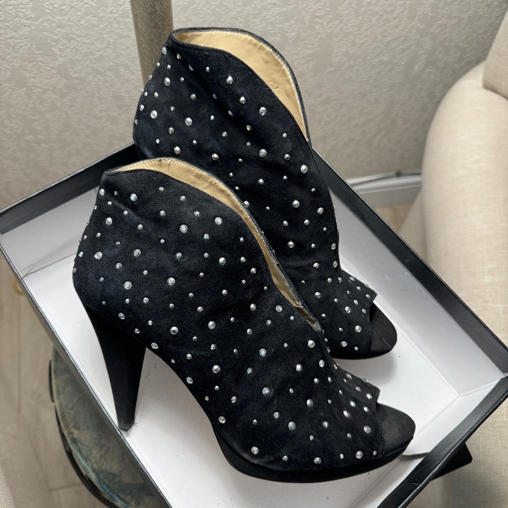 INC Suede Embellished Shooties